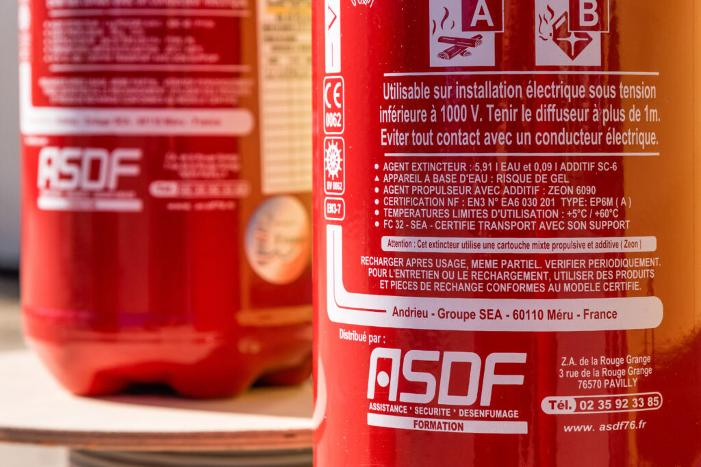 Extincteur ASDF entreprise securite incendie