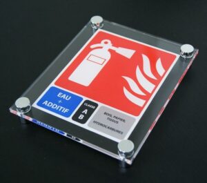 ASDF sécurité incendie panneau classe feu AB design