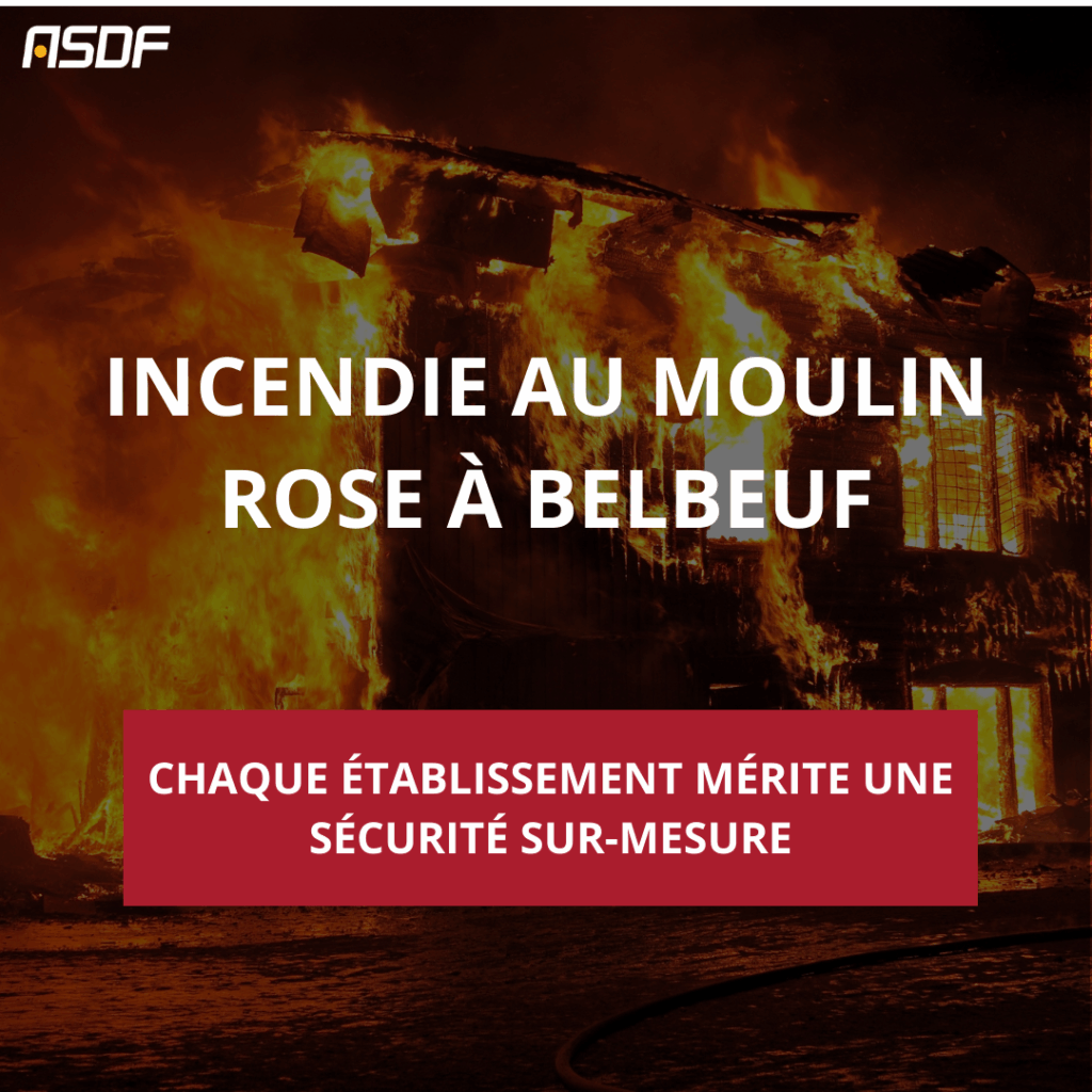 Incendie moulin rose